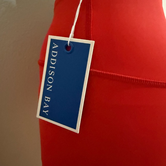Addison Bay Red Athletic Leggings XS NWT - Picture 4 of 4